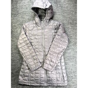 The North Face Thermoball Parka Girls L 14/16 Grey Quilted Hooded Jacket